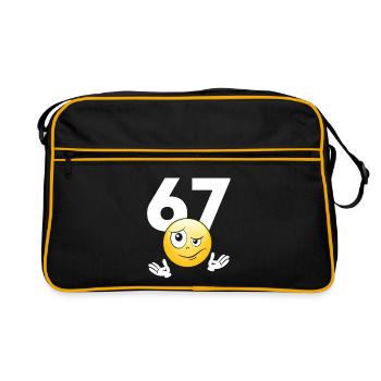 Numer 67 z emotikonem - Sac Retro - noir/or - Devant