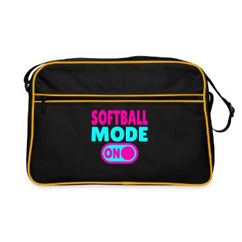 Softball Mode ON - Retro Bag - black/gold - Front