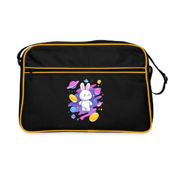 Le Lapin Galactique dans la Nébuleuse - Sac Retro - noir/or - Devant