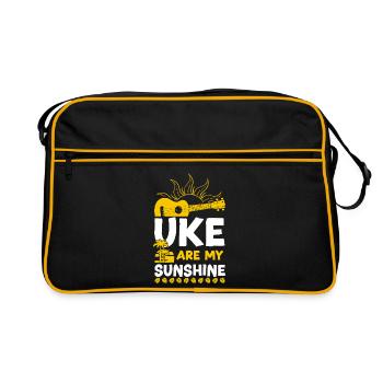 Hawaiian Ukulele Uke Uke Are My - Retro Bag - black/gold - Front
