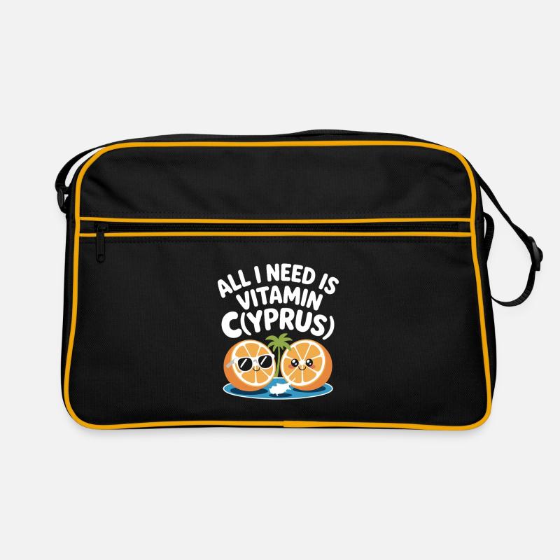 Zypern All I Need Is Vitamin Cyprus Zypern Flagge Retro Tasche