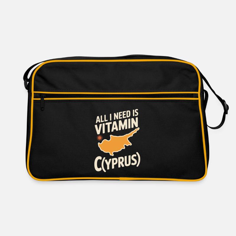 Zypern All I Need Is Vitamin Cyprus Zypern Flagge Retro Tasche