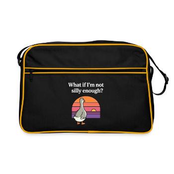 What If I’m Not Silly Enough Funny Goose Retro - Retro Bag - black/gold - Front