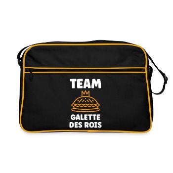 Humour galette des rois - Sac Retro - noir/or - Devant