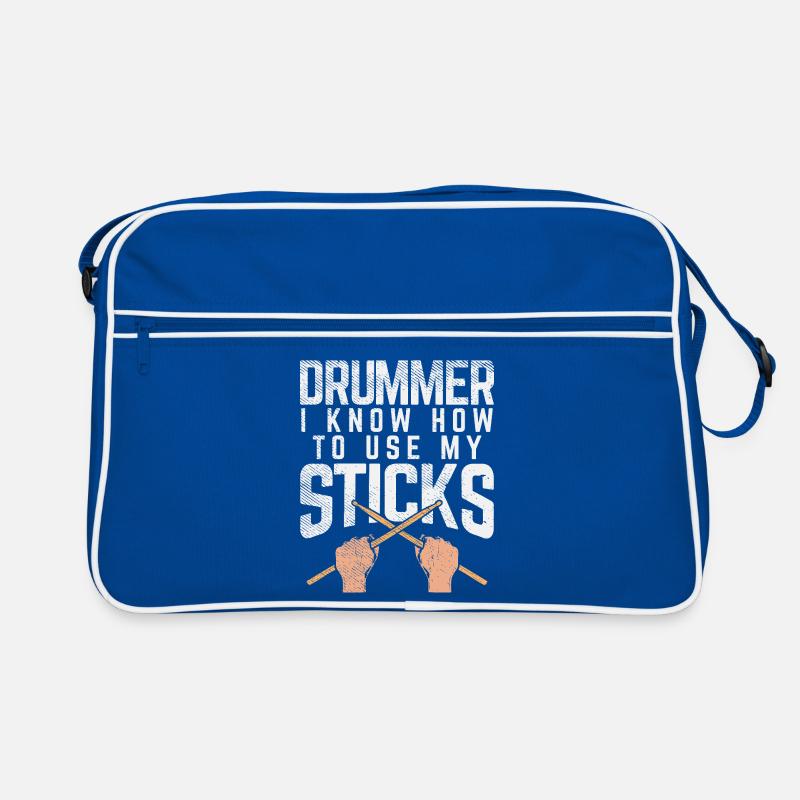 Drummer Knows How To Use My Sticks Tee Design Retro Bag