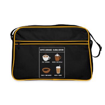 Édition mondiale de Coffee Language - Sac Retro - noir/or - Devant