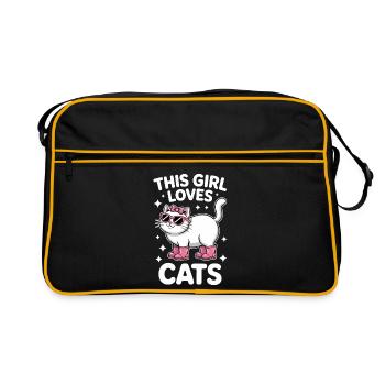 Cats Saying Funny Cat Gift - Retro Bag - black/gold - Front