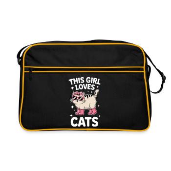 Cats Saying Funny Cat Gift - Retro Bag - black/gold - Front