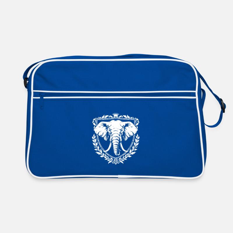 Elephant in a laurel frame Retro Bag