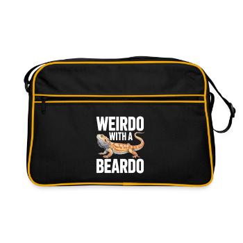 Weirdo with a Beardo - Retro Bag - black/gold - Front
