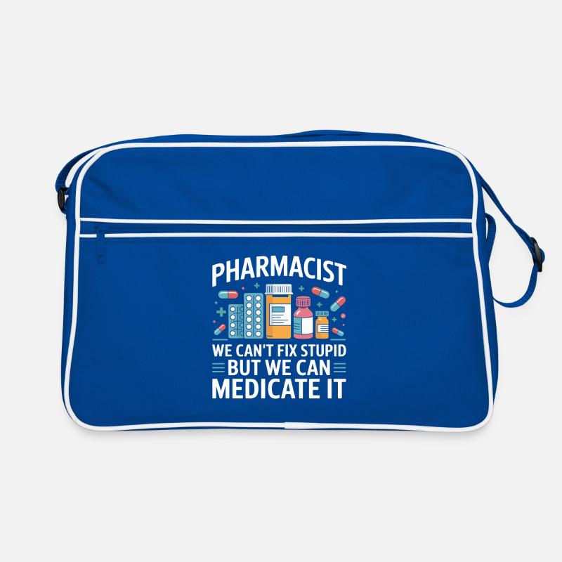 Pharmacist saying: Medicate It Retro Bag