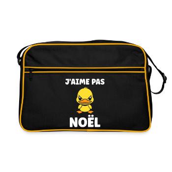 Ich mag Weihnachten nicht - Retro Tasche - Schwarz/Gold - Vorne