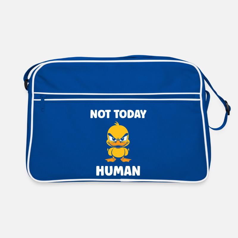 Grumpy Duck: Not Human Today Retro Bag