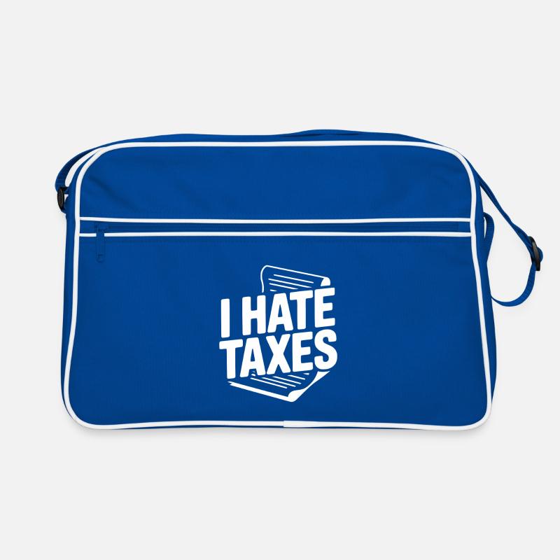 Ich hasse Steuern Retro Tasche
