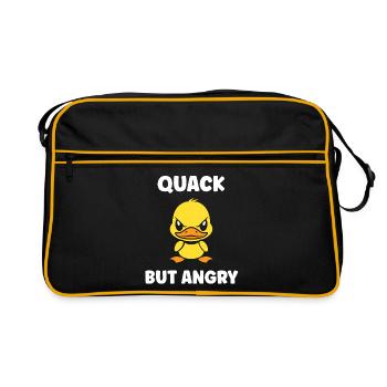 Furious Duck Cartoon - Retro Bag - black/gold - Front