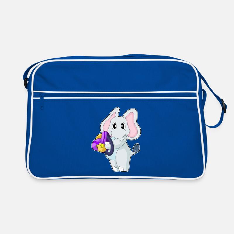 Elephant Student Backpack School Retro Bag