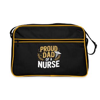 Proud father of a caregiver - Retro Bag - black/gold - Front
