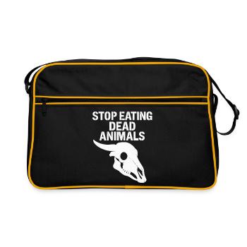 Arrête de manger des crânes d’animaux morts - Sac Retro - noir/or - Devant