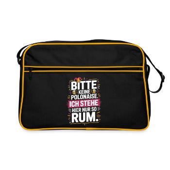 Carnaval, s’il vous plaît, pas de polonaise, juste à rester là - Sac Retro - noir/or - Devant