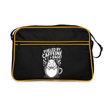 Dictons du café Caféine Cadeau drôle de café - Sac Retro - noir/or - Devant