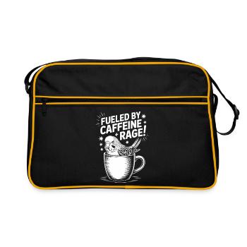 Dictons du café Caféine Cadeau drôle de café - Sac Retro - noir/or - Devant