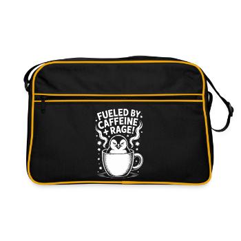 Dictons du café Caféine Cadeau drôle de café - Sac Retro - noir/or - Devant