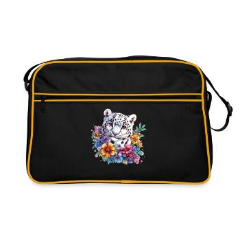 Magie des Fleurs de Léopard - Sac Retro - noir/or - Devant