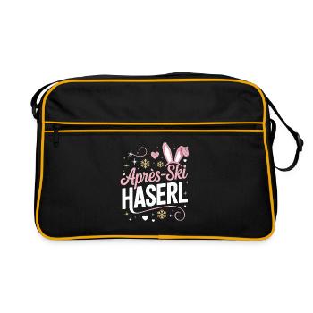 Après-ski bunny hut fun Skier ski bunny - Sac Retro - noir/or - Devant