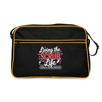 Living the Scrub Life - Retro Bag - black/gold - Front