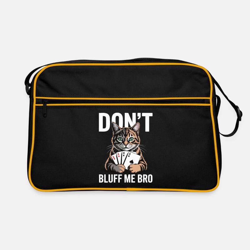 Poker Cat - Ne me bluffe pas mec Sac Retro