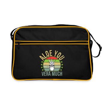 Aloe you vera beaucoup Drôle de jardin de plantes d’aloe vera - Sac Retro - noir/or - Devant