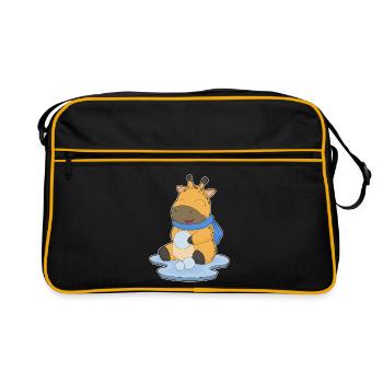 Boule de neige hivernale girafe - Sac Retro - noir/or - Devant