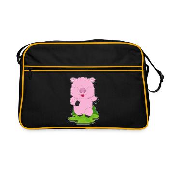 Pig Jogger Jogging Sport - Retro Bag - black/gold - Front