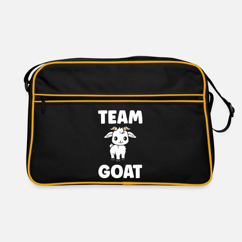 Team Ziegen-Süße Illustration Retro Tasche