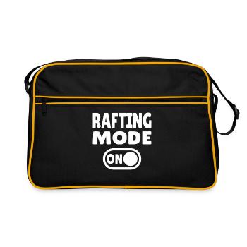 Rafting Mode ON – Whitewater in a rubber dinghy - Retro Bag - black/gold - Front