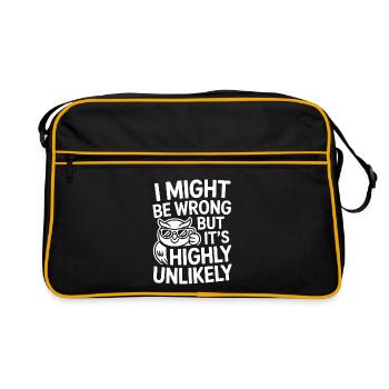 Je peux me tromper mais c’est un je-sais-tout très improbable - Sac Retro - noir/or - Devant