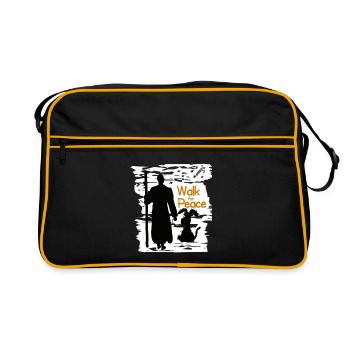 Marsch für den frieden  - Retro Tasche - Schwarz/Gold - Vorne