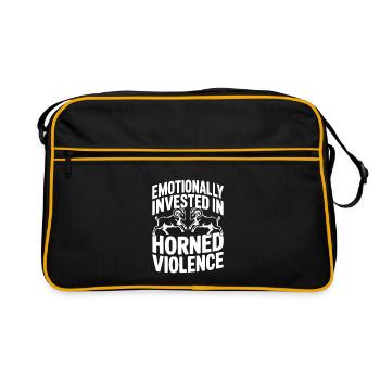 Emotionally Invested in Horned Violence - Retro Bag - black/gold - Front