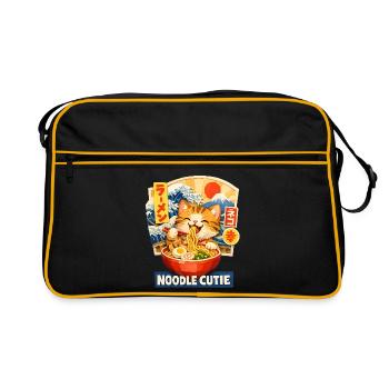 Ramen Nouilles, Amoureux des Chats, Kats Kawaii Rétro - Sac Retro - noir/or - Devant