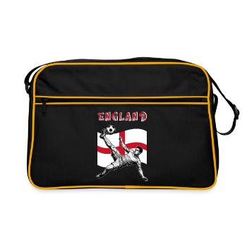 Football England Flag Bicyclette - Sac Retro - noir/or - Devant