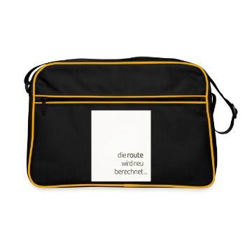 The route is recalculated – a modern statement - Retro Bag - black/gold - Front