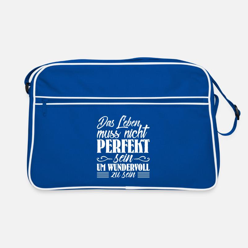 Das leben muss nicht perfekt sein um wundervoll Retro Tasche