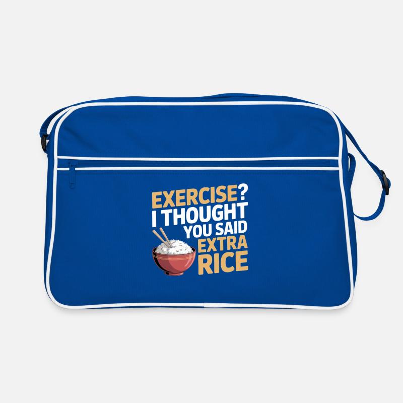 Extra Rice Humor Retro Tasche