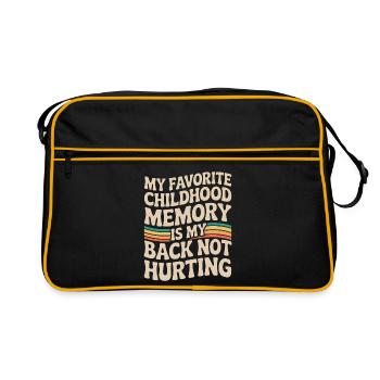 Mon souvenir d’enfance préféré : Drôle de vieillissement rétro Quo - Sac Retro - noir/or - Devant