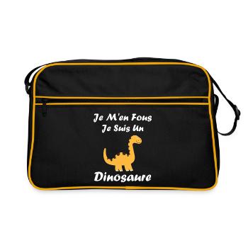 Dino Décomplexé - Sac Retro - noir/or - Devant