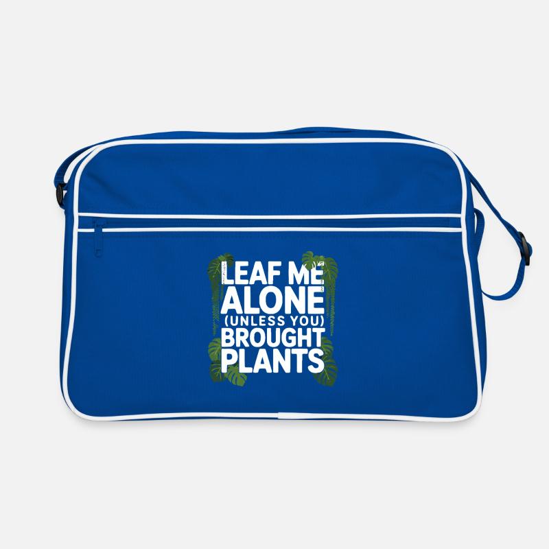 Leaf Me Alone Pflanzen Humor Design Retro Tasche