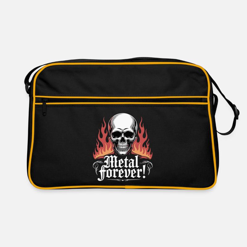 Metal Forever Skull Flame Retro Bag