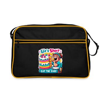 Le court métrage de la vie Manger le gâteau - Sac Retro - noir/or - Devant
