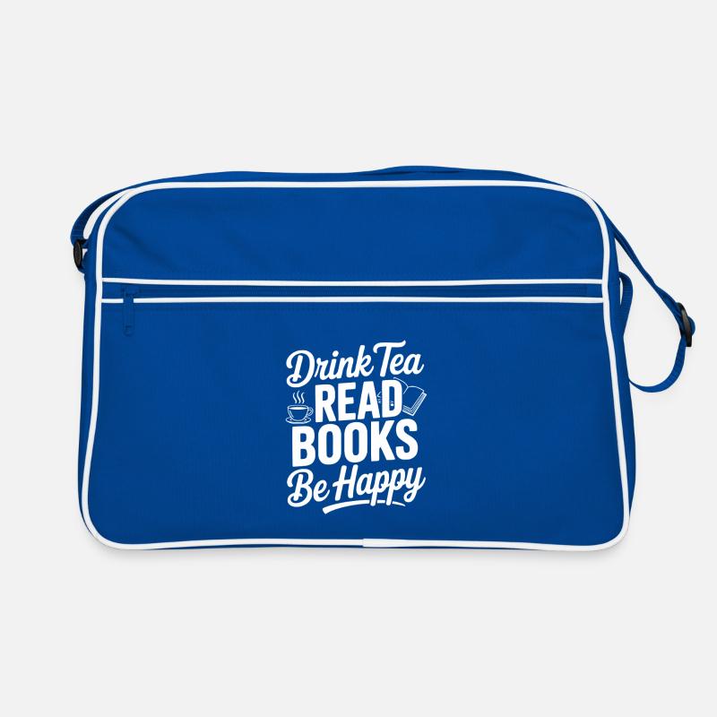 Drink Tea Read Books Be Happy Retro Bag