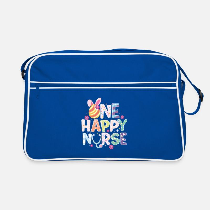 One Happy Nurse Easter RN Spring Fun Bunny Retro Bag
